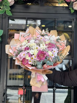 Pembe Beyaz Buket, Kütahya çiçekçi