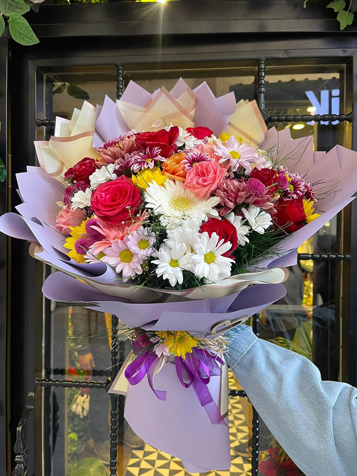 Rengarenk Karışık Buket, kütahya çiçek siparişi