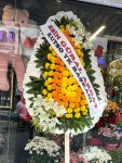 Çiçekçi - Sarı Turuncu Çelenk