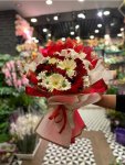 Çiçekçi - Kırmızı ve Beyaz Gerbera Buketi