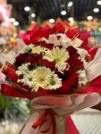 Çiçekçi - Kırmızı ve Beyaz Gerbera Buketi