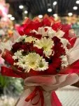 Çiçekçi - Kırmızı ve Beyaz Gerbera Buketi