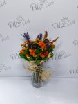 Çiçekçi - Vazoda Turuncu Çardak Güller