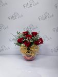Çiçekçi - Fanusta 7 Kırmızı Gül 